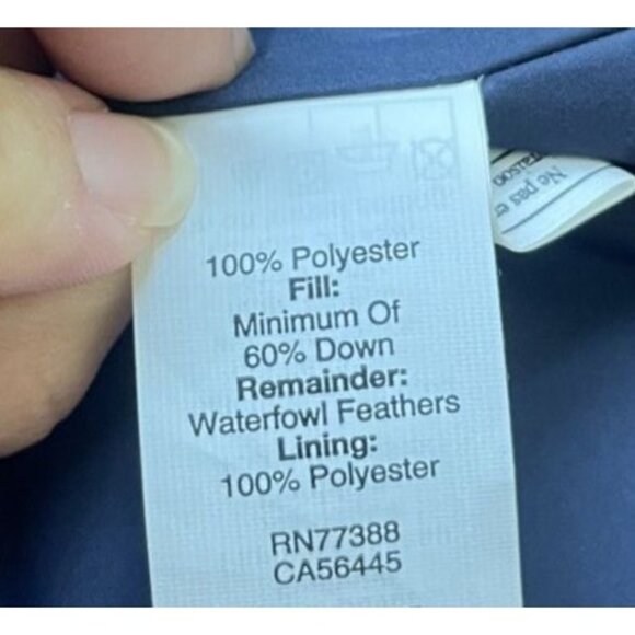 J. Crew Excursion Quilted Down Puffer Vest Size S Navy Blue Full Zip Preppy Warm - Picture 8 of 9